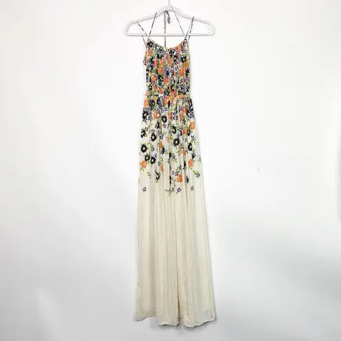 Anthropologie  Elevenses Tupsa Silk Floral Jumpsuit