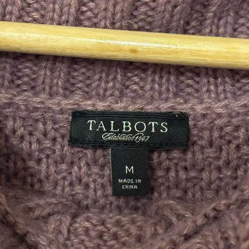Talbots  Wool Knit Sweater Size Medium Wool Alpaca Blend Turtleneck Cowl Chunky