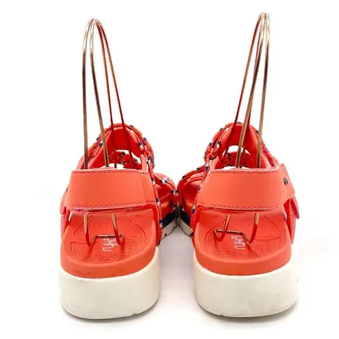 Ryka Rowana Elastic Gore Sport Sandals in Living Coral and Blue Women’s Size 9.5