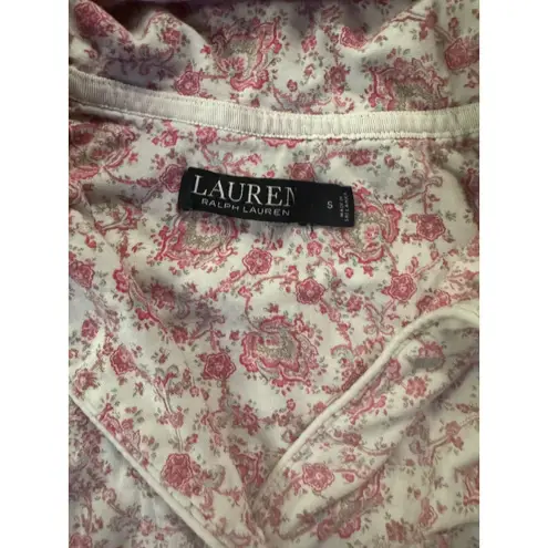 Ralph Lauren Lauren  Pajama Set Small Pink Floral Cottagecore Matching Set