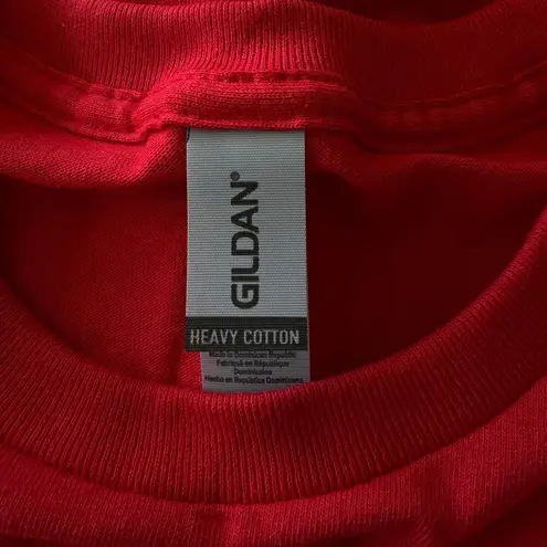 Gildan Christmas Holiday Womens X-Large Red T-Shirt Crew Neck Short Sleeve Stretch - Image 6