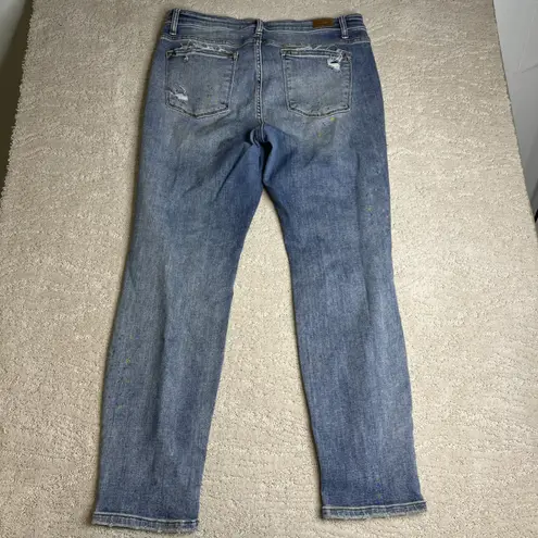 Judy Blue Women's Jeans 15/23 Boyfriend Fit High Rise Tummy Control Distressed