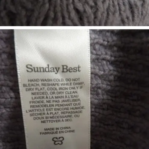 Aritzia Sunday Best heritage Peggy Turtleneck Cable Knit Sweater Gray Size L