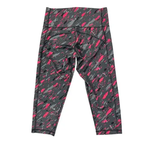 Adidas  Climalite Grey Pink Camo Leggings Mid Rise 18” Inseam Size Small