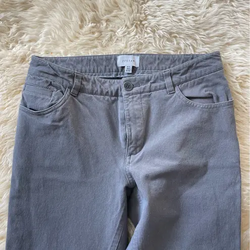 Jigsaw stretchy gray slim straight pants chino twill British Size 4