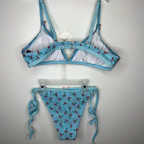 Cider  Blue Cherry Print Bikini Women’s Size S thumbnail 2