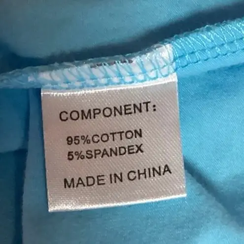 Iconic Blue Cotton Crew Neck Short Sleeve Spell Out Logo Cropped Top Tee Size M Size M