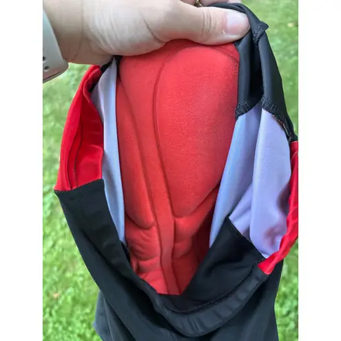 Liaxda Cycling Shorts Women's Padded Bike Bicycle Biking Shorts Red Black Small