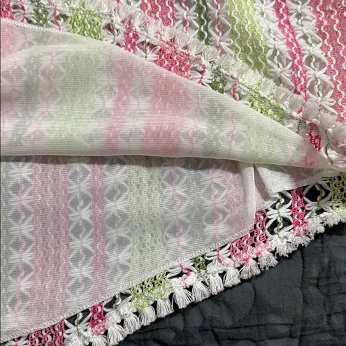 Alfred Dunner  size XL vertical striped crewneck top detachable necklace women's