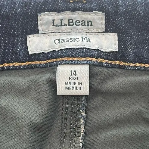 L.L. Bean Blue Straight Leg Jeans Classic Style Size 14