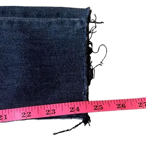 Aritzia Denim Forum Womens 26" Black Lola High Rise Skinny Raw Hem Jeans Black