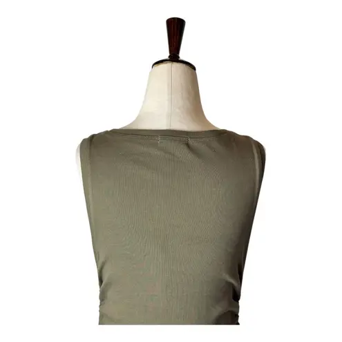 Good American  Dress Women‎ Large Olive Green Ruched Tank Mini Sexy Sheath