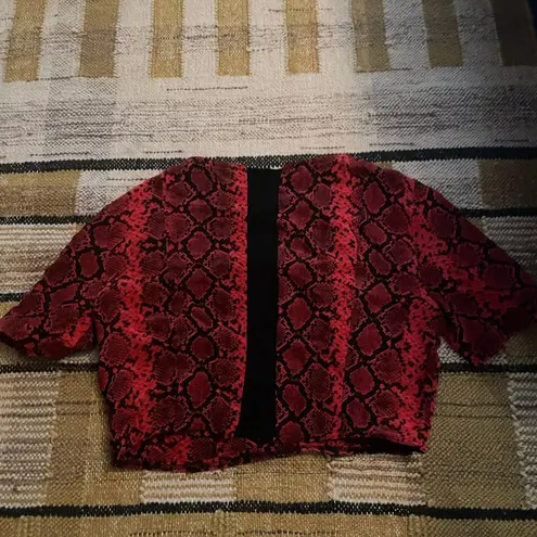 The Kooples Paris python crop top