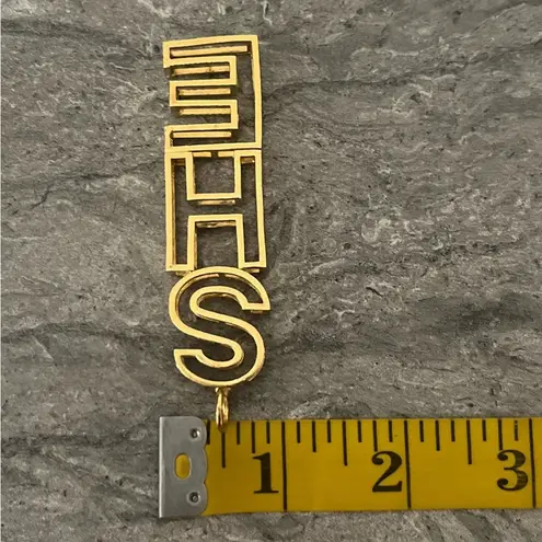 SHE Gold Tone Pendant Necklace Keychain