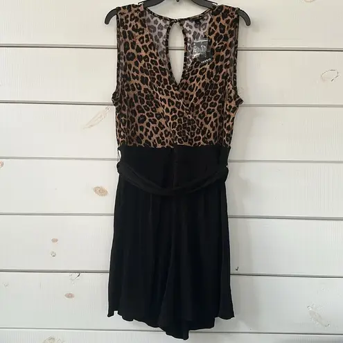 Torrid  Studio Knit Surplice Animal Print 2Fer Romper NEW Size 1X - Image 2