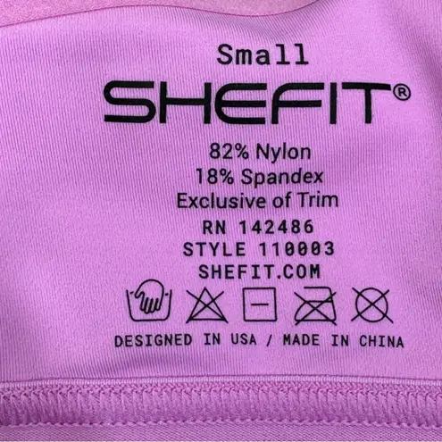 SheFit Front Close Adjustable High Impact Sports Bra Lilac Purple Small 110003
