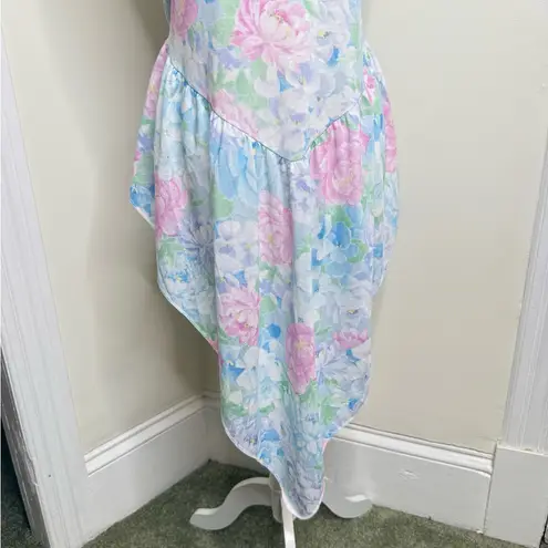 Vintage Petra Fashions Pastel Floral Nightgown Women’s Size Large USA Made Blue