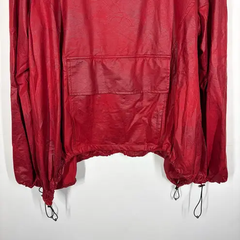 Alembika Red Faux Suede Hoodie Size 3 or US 10/12
