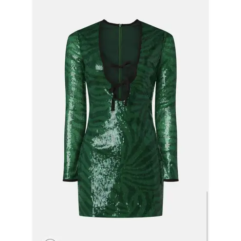 The Wolf Gang Brillo Sequin Dress in Green, Size M Green Size M