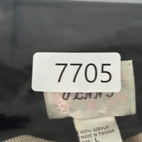 Jenny Sweater Large Black Tan Diagonal Stripe Knit Top Cottagecore Retro Vintage