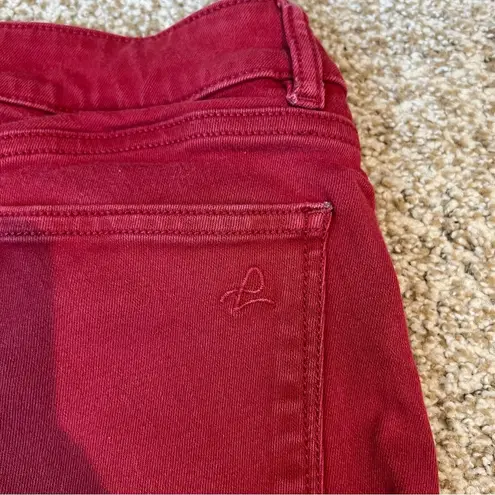 DL1961 Margaux Mid-Rise Instasculpt Ankle Skinny Red Size 26