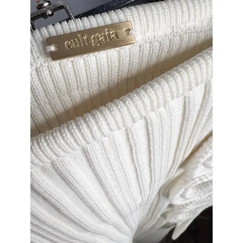 Cult Gaia Chasina Floral Appliqué Crochet Cotton Maxi Skirt Size XS