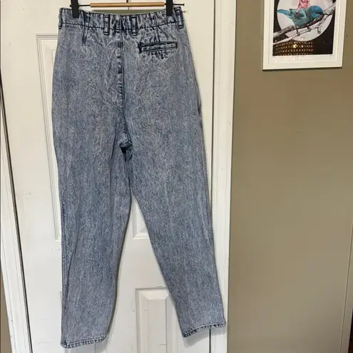 Vintage Lerner Acid Wash Blue Boyfriend Jeans 100% Cotton Relaxed Fit Size 10