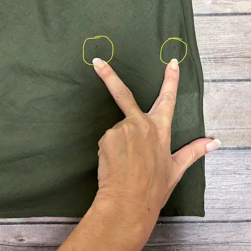 Figue Green Eyelet Elbow Sleeve V Neck Tassel Ties Slip Marlin Dress XS NWT