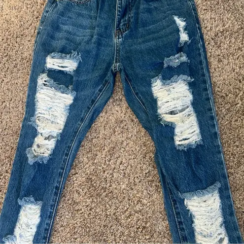 American Bazi Women’s High Waist Distressed Blue Jeans Sz 7