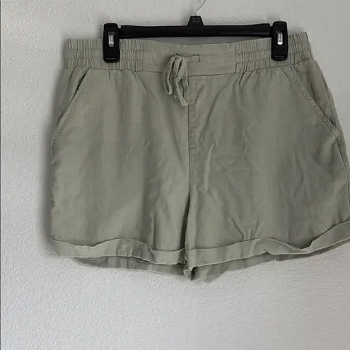Como vintage Green Cargo Shorts Relaxed Fit Elastic Waistband