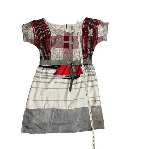 Launch by Susan Young abstract sailboat novelty 100% silk dress size XS Red