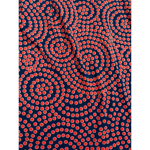 Julie Brown NYC Sprinkle Navy & Red Lily Pond Tie Waist Size XL