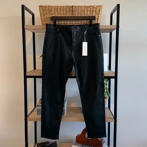 AG Adriano Goldschmied NWT  The Farrah High-Rise Skinny Shimmer Black Jeans, 33