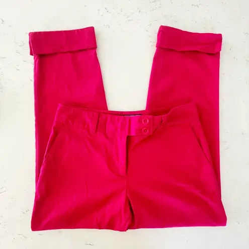 Vineyard Vines Dayboat Cropped Coral Raspberry Barbie Pink Pants Size 0