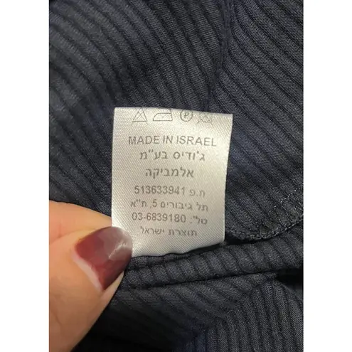 Alembika Essential Slinky Bistro Top in Black Navy Thin Stripes sz. 2 US 8