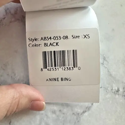 ANINE BING Black Striped Reversible Bikini Bottom