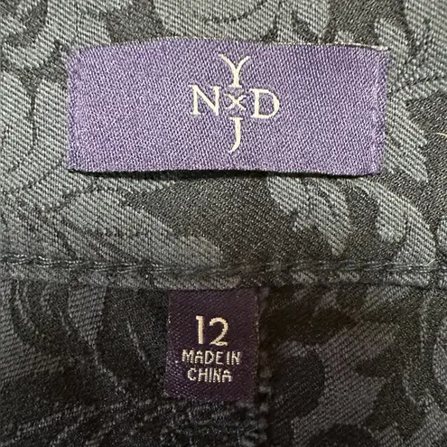 NYDJ NEW Not Your Daughters Jeans Jade Leggings Navy Jacquard Floral. Size 12