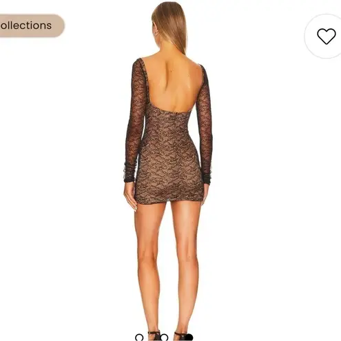 LaQuan Smith NWT Long Sleeve Dress with Scoop Back in Black