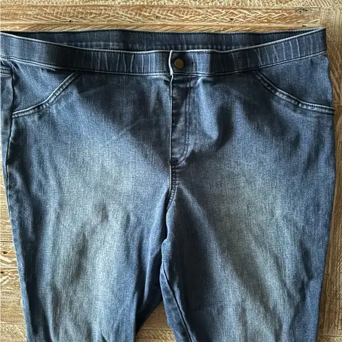 👖 No Nonsense Dark Wash Frayed Hem Jeans XXL | Stretchy Pull