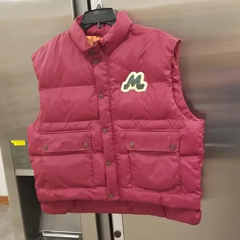 💕MOTHER💕 The Pillow Talk Patch Puffer Vest Long Distance Run Around Large NWOT