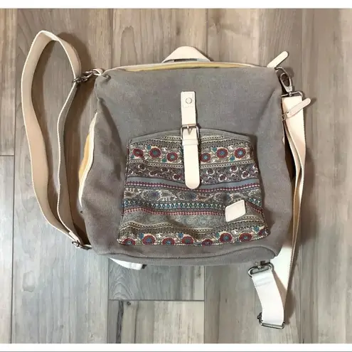 Beautiful Preloved Canvas Artisan multi way Aztec Pattern Convertible Bag - Image 1