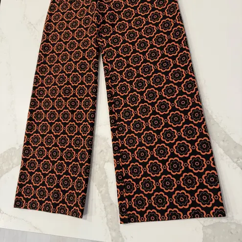 Maeve by Anthropologie The Colette Crop WideLeg Ponte Pants Womens 25 BlackMulti