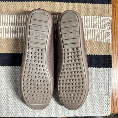 Roper Moccasins Women 9 Brown Lilly Cow Print Western Cowgirl Leather Shoes Prep