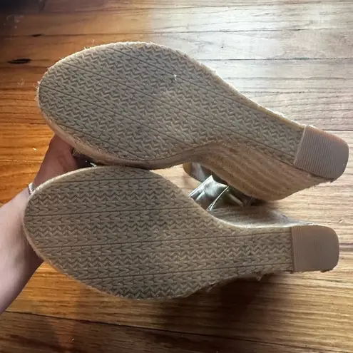 Michael Kors Espadrille Wedges – Embellished Ankle Strap Sandals Size 7.5 Gold