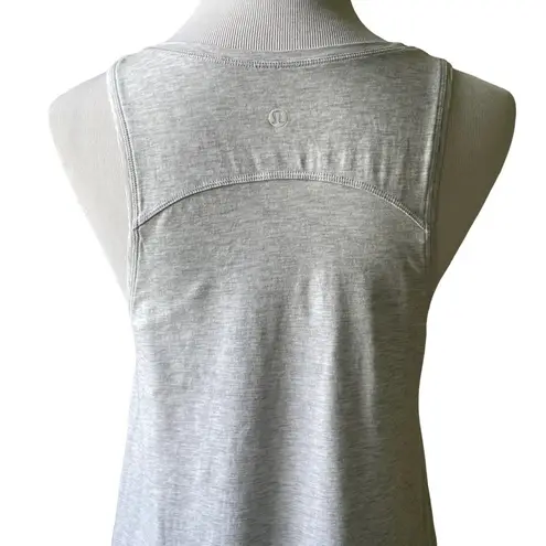 Lululemon  To The Point Tank Heathered Core Ultra Light Grey Size 6