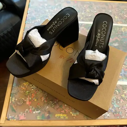 NWT Matisse Knot Slide Platform Sandal Black Size 7