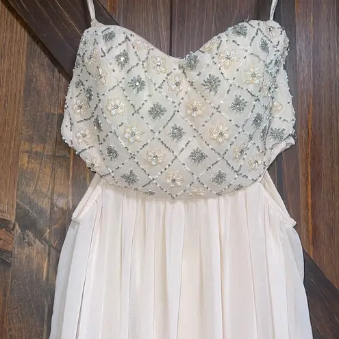 Lace & Beads London Beaded Strapless Gown Sz S