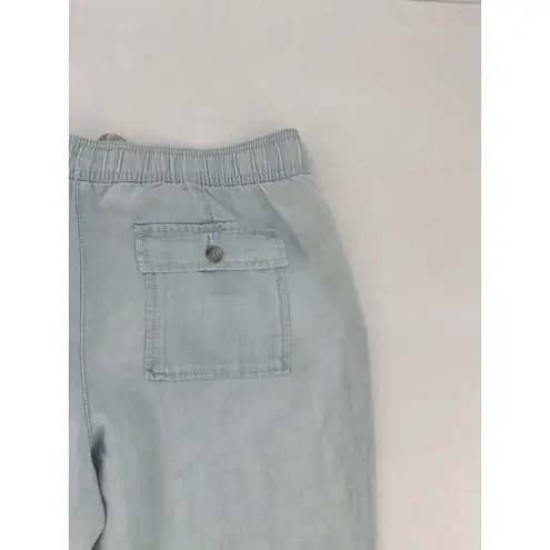 Loft  light blue jogger pants with elastic waistband and drawstring Size MT