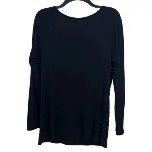 Old Navy  Black Sequin Long Sleeve Top Size Medium