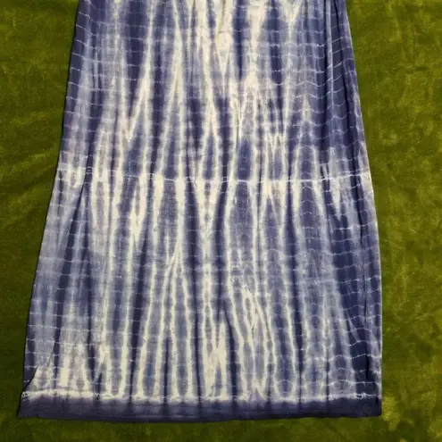Olive & Oak Foldover Blue Tye Dye Maxi Skirt XS